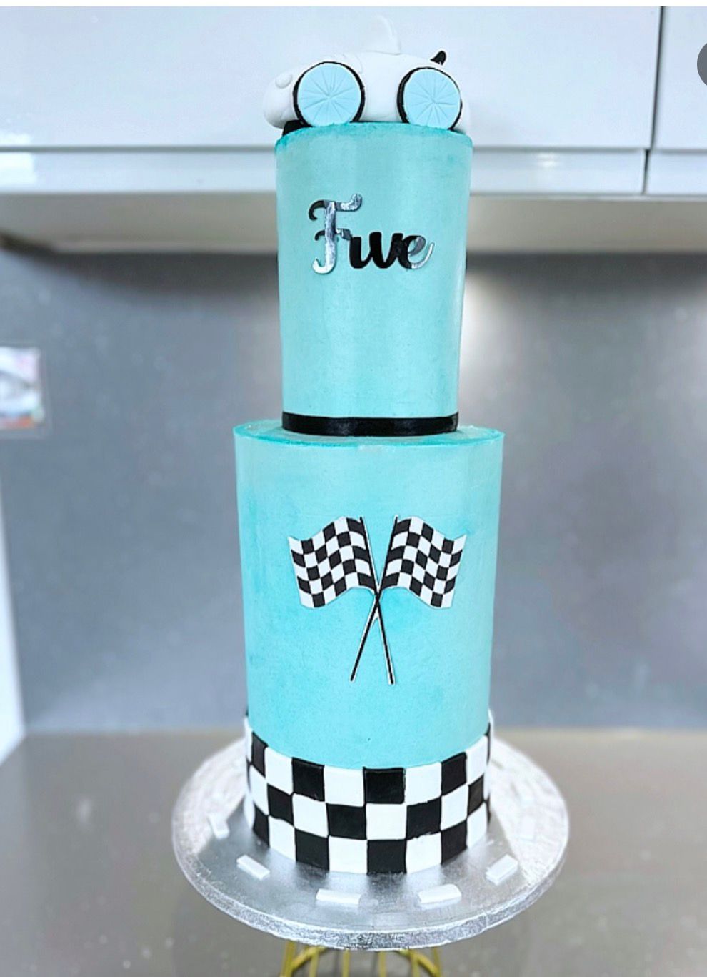 2tier cars themed cake