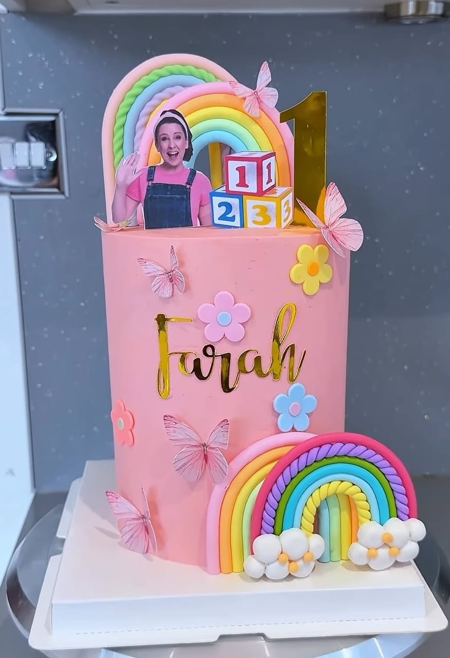 Rainbow and butterflies