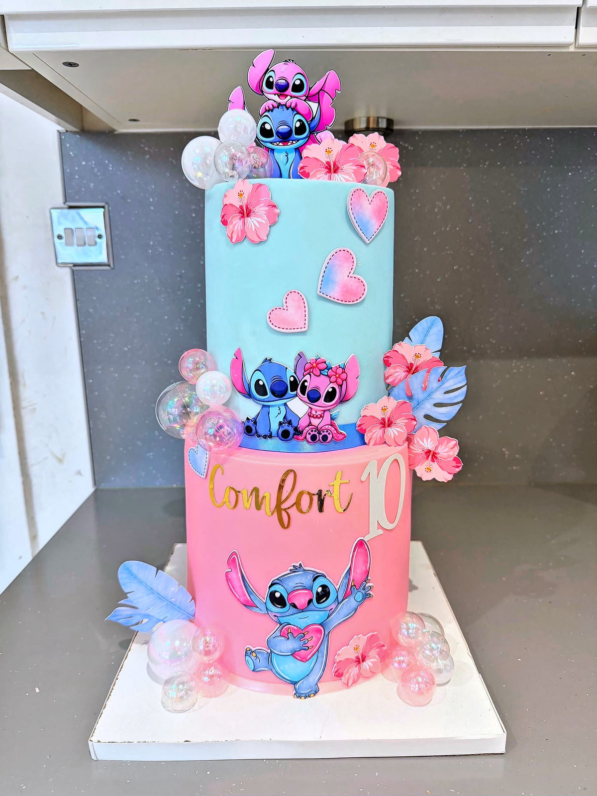 2- Tier Stick Fondant Cake